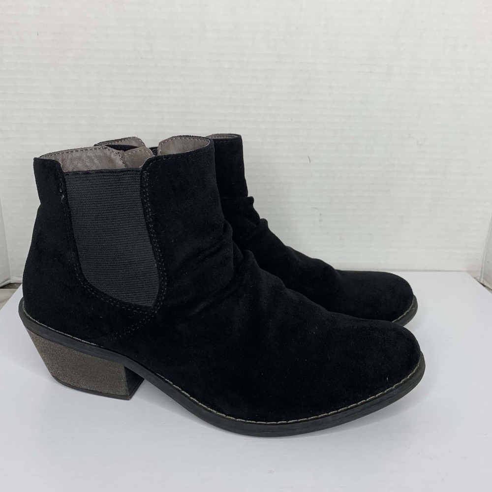 EuroSoft Adeah Black Ruched Ankle Bootie Size 8.5M